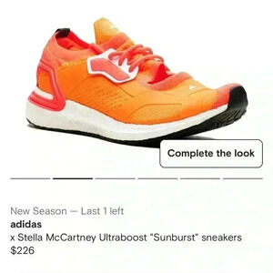 adidas x Stella McCartney Ultraboost "Sunburst" sneakers Size 7.5 Org. $226